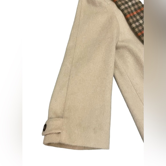 Nina Hazan Women's Wool Trench Coat Tan Button Closure - Picture 6 of 15